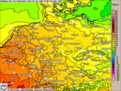 Sonne und bis zu 20 Grad C